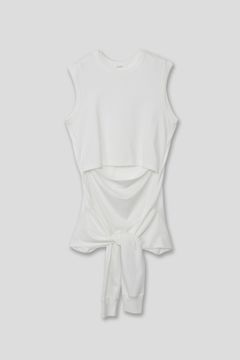 2WAY STRUCTURED PULLOVER (White) / 2ウェイ プルオーバートップス (ホワイト)