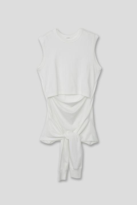 2WAY STRUCTURED PULLOVER (White) / 2ウェイ プルオーバートップス (ホワイト)