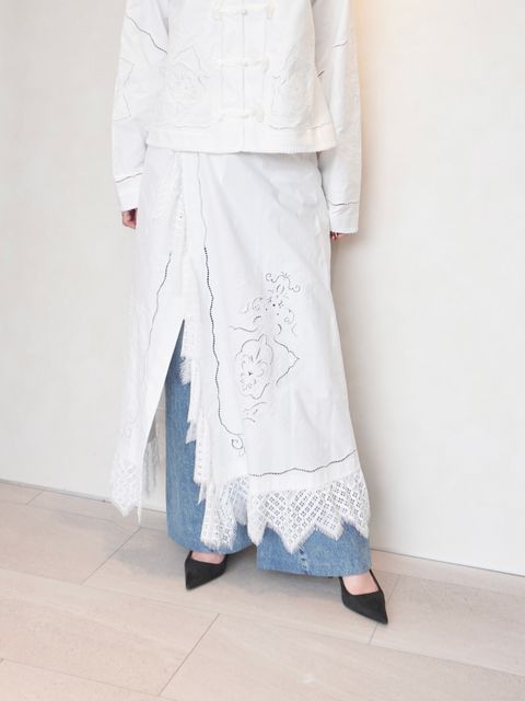 【25AW】VENEZIA LACE SKIRT / ヴェネツィアレーススカート (ホワイト)