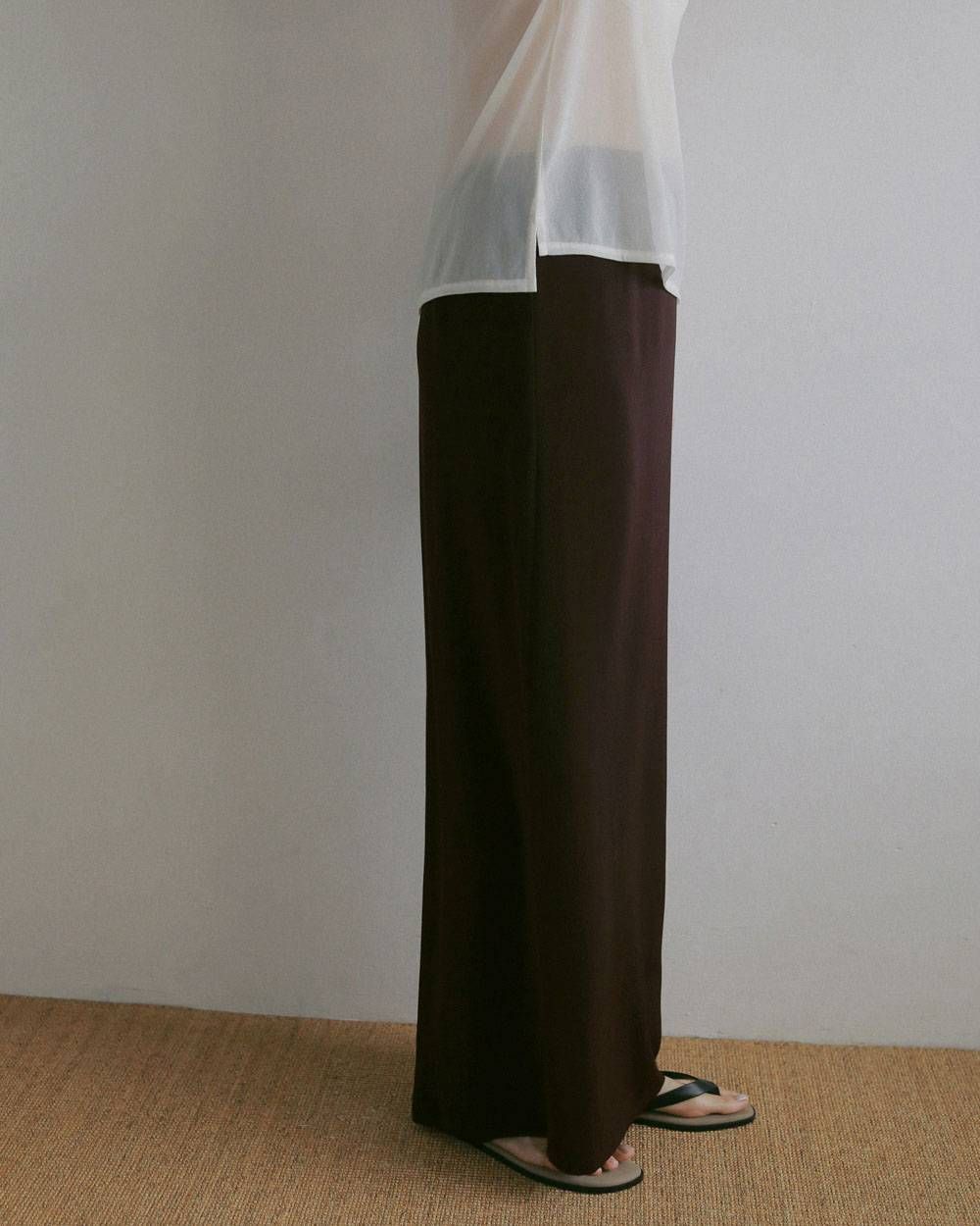 ジョーゼットペンシルスカート (ブラウン) Georgette Pencil Skirt (Brown) / 27SS