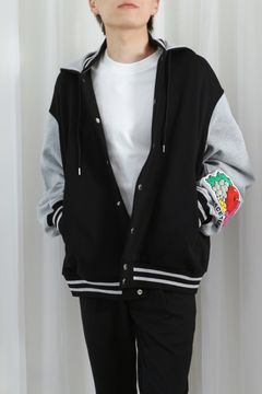 【FACETASM × FRUIT OF THE LOOM】 STADIUM SWEAT JACKET / ファセッタズム フルーツオブザルーム スタジアムスウェットジャケット (ブラック)