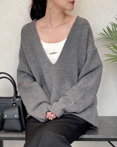 【25AW】HAMILTON V NECK KNIT / ハミルトン Vネックニット (グレー)