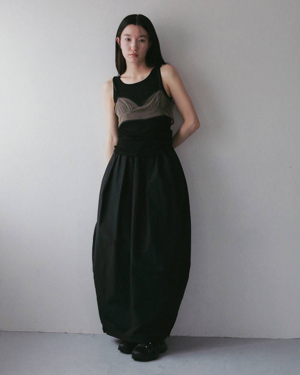 ウールタンクトップ (ブラック) Wool Rib Tanktop (Black) / 27SS