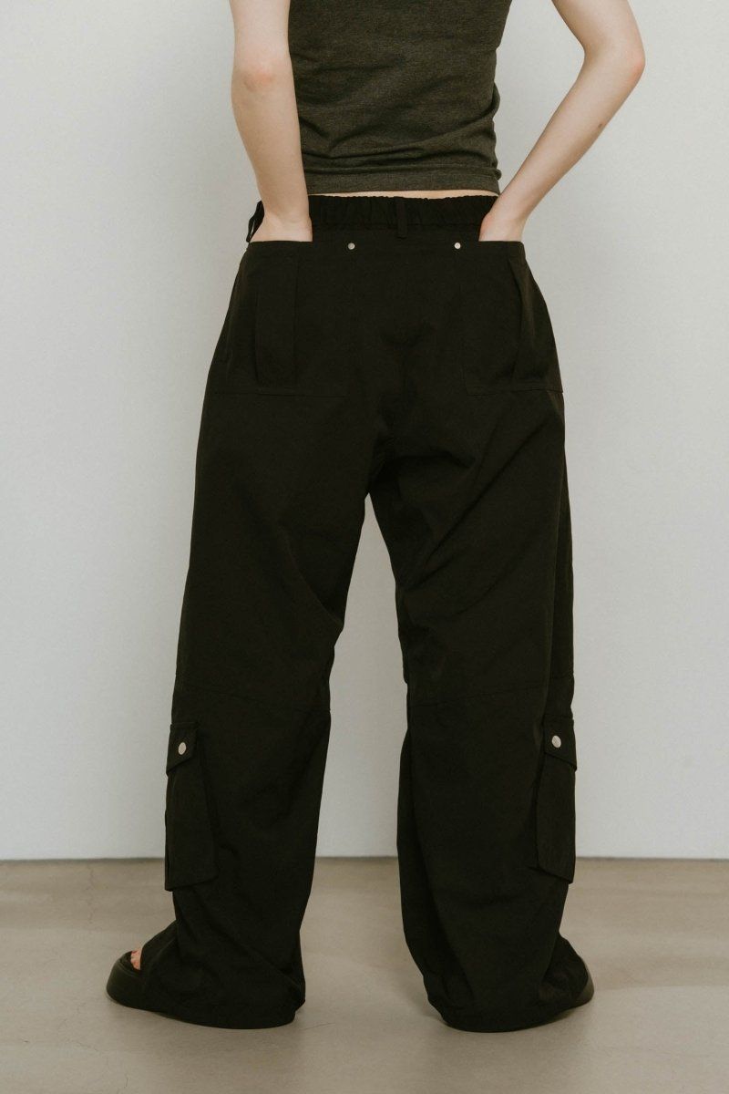 docking nylon pants(unisex) / ドッキングナイロンパンツ (ブラック) / 25SS