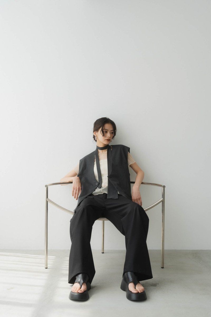 Knuth Marf - 2way collarless gilet / 2ウェイ カラーレスジレ