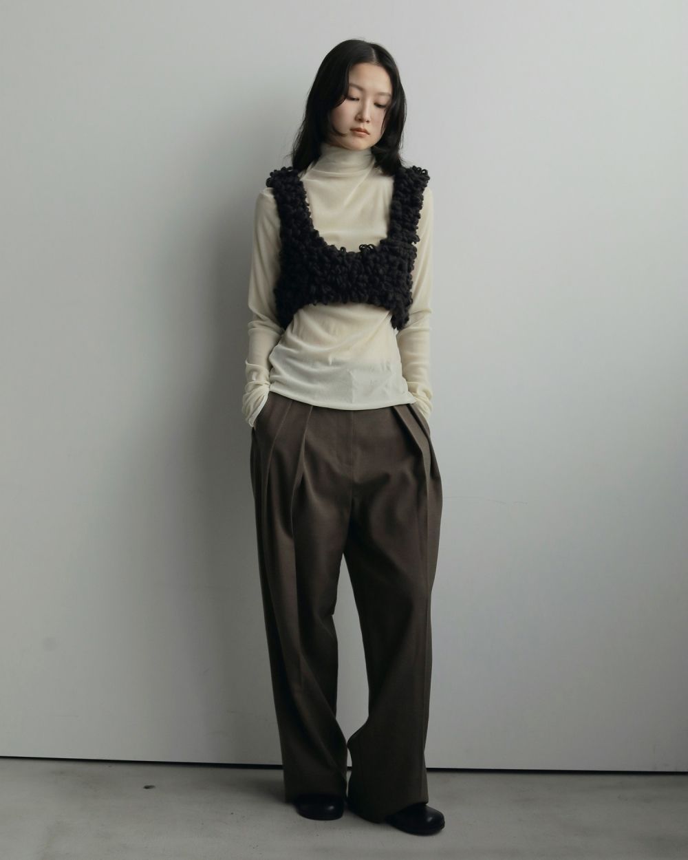 【25AW】Loop Knit Vest / ループニットベスト (ブラウン)