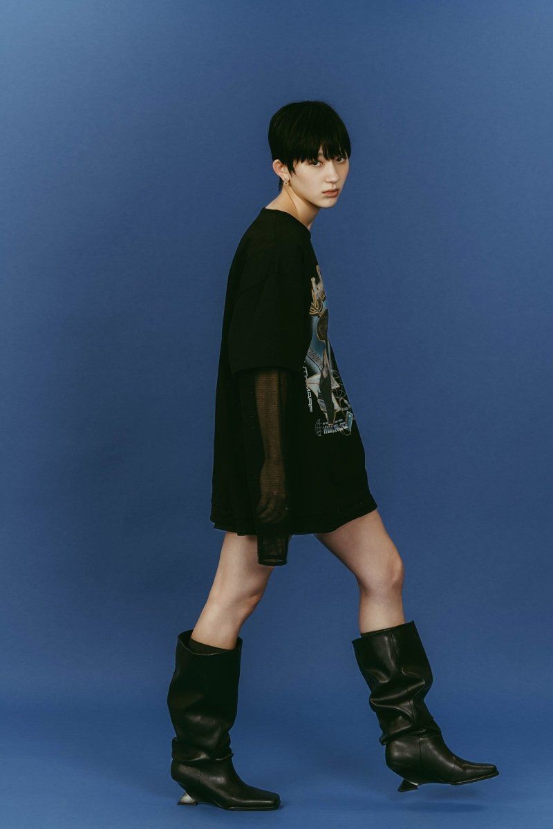 AI future layered t-shirt(unisex) (Black) / レイヤードTシャツ (ブラック) / 26SS