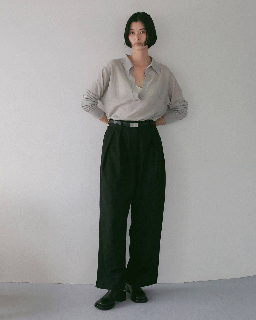 シアースキッパーニット (ミント) Sheer Skipper Knit (Mint) / 27SS