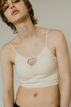 【KnuthMarf × PALM】front design bra top / フロントデザインブラトップ (アイボリー) / 25SS