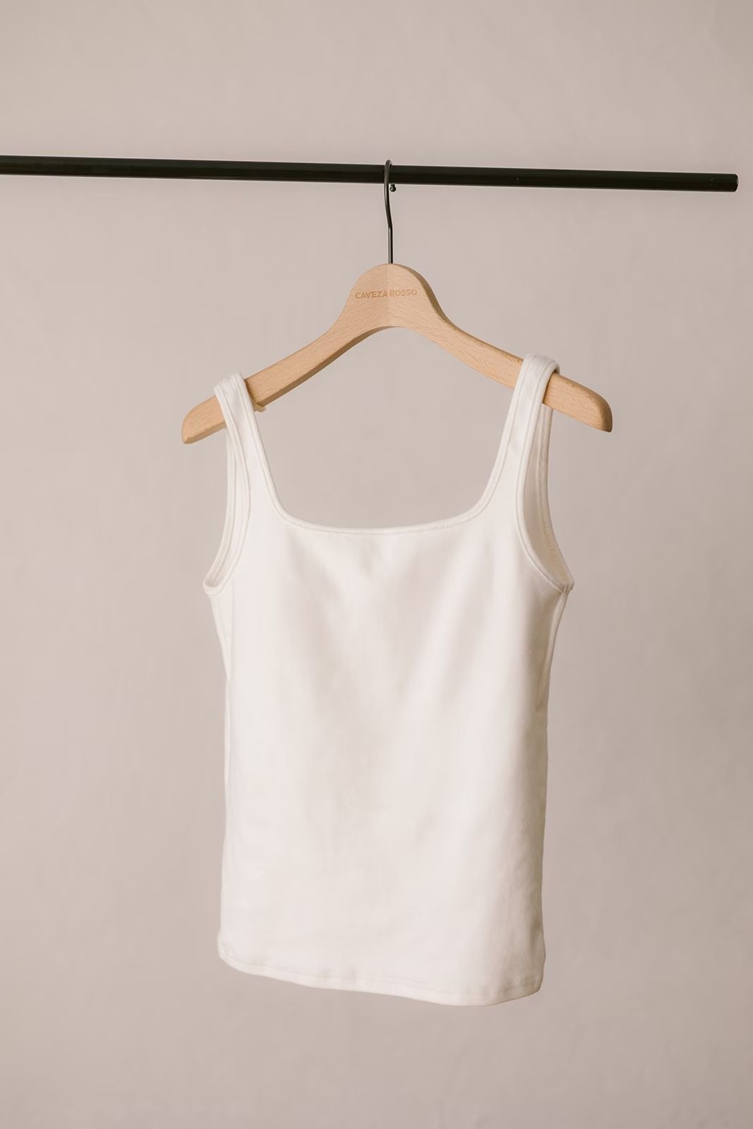 スクエアネックカップインタンクトップ (ホワイト) Square Neck Tank Top (White) /  26SS