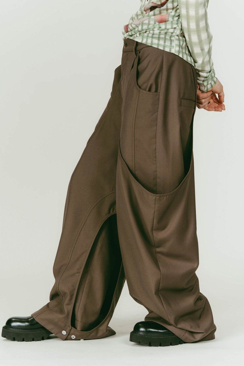 high-boot detail pants(unisex) / ハイブート ディテール パンツ (Brown) / 26SS