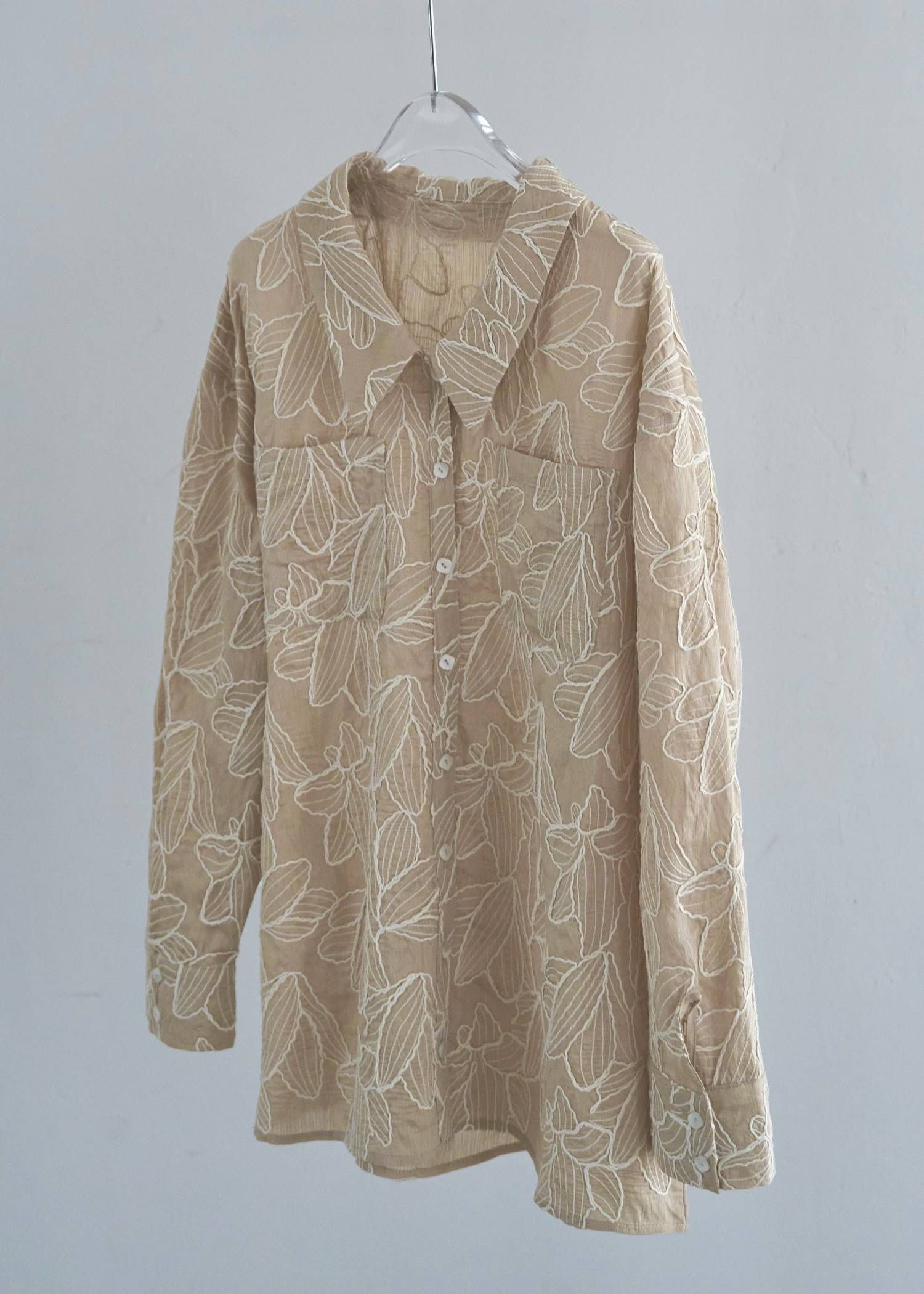 エンブロイダリー リラックス シャツ (ベージュ) thread embroidery relax SH (Beige) /  26SS