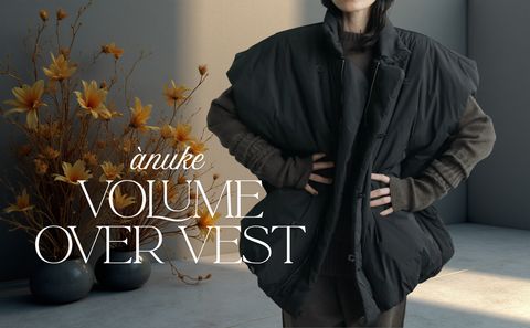 アウター未満でちょうどいい、ànukeのボリュームベスト
