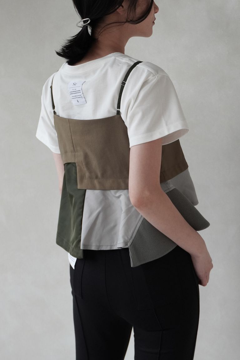 UN3D. - MA-1 DOCKING BUSTIER / MA-1ドッキングビスチェ (カーキ 