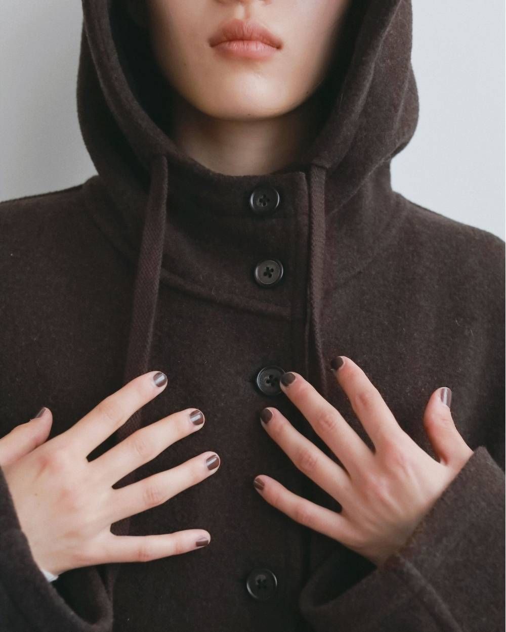ウールフーディコート (ブラウン) Wool Hoodie Coat (Brown) / 26AW 【6月29日まで期間限定予約】