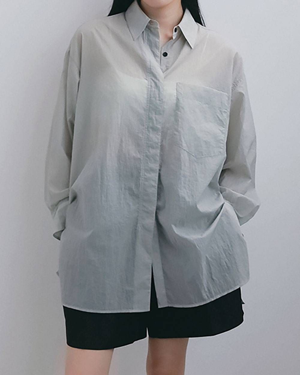 シアーリップストップシャツ (アイスブルー) Sheer Ripstop Shirts (I/blue) / 26SS