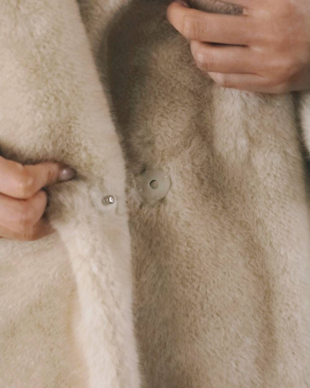 エコミンクファー ジャケット (アイボリー) Eco Minkfur Jacket (Ivory) / 26AW 【6月29日まで期間限定予約】