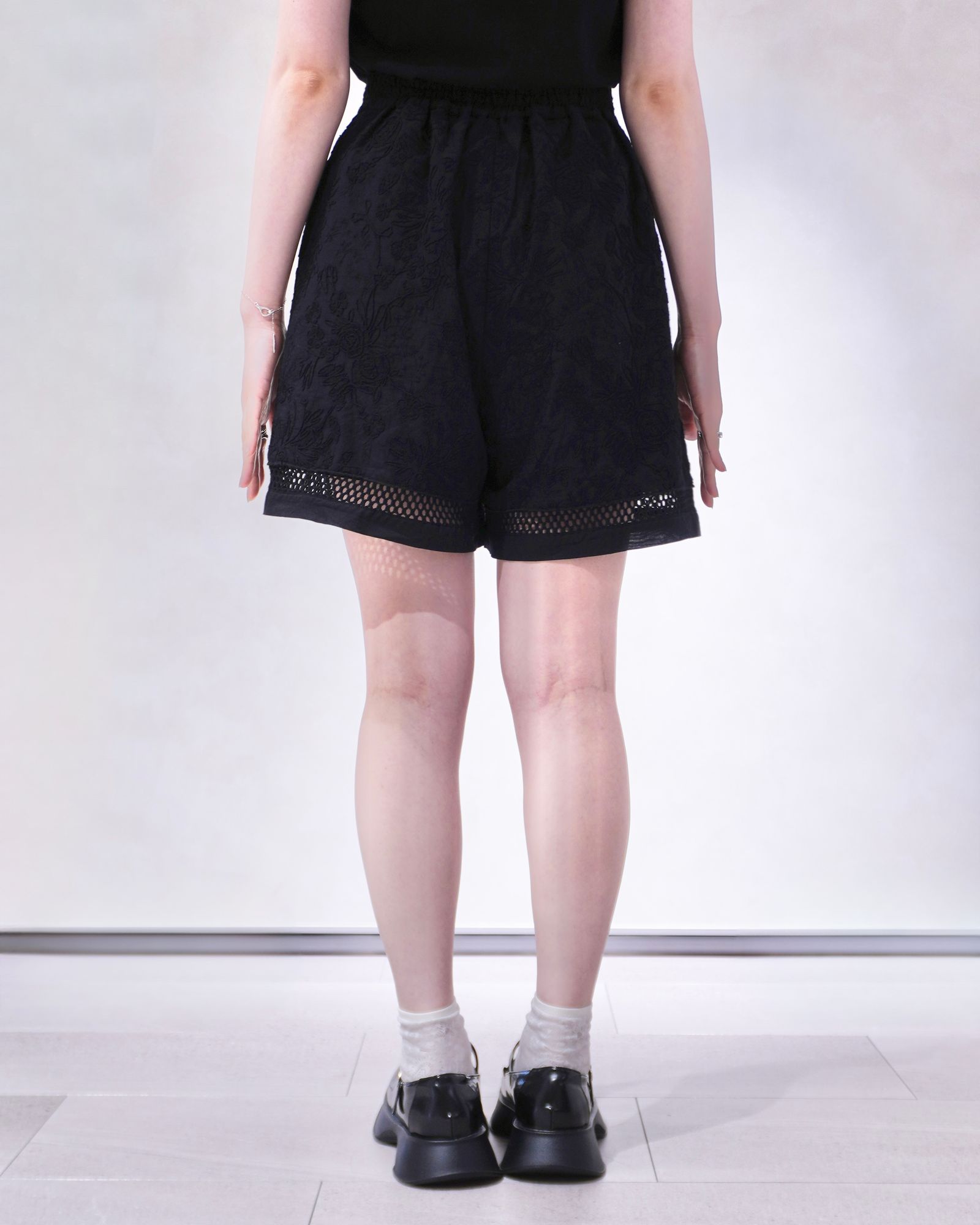 コットンレース ショートパンツ (ブラック) cotton lace trimming S/PT (Black) /  26SS