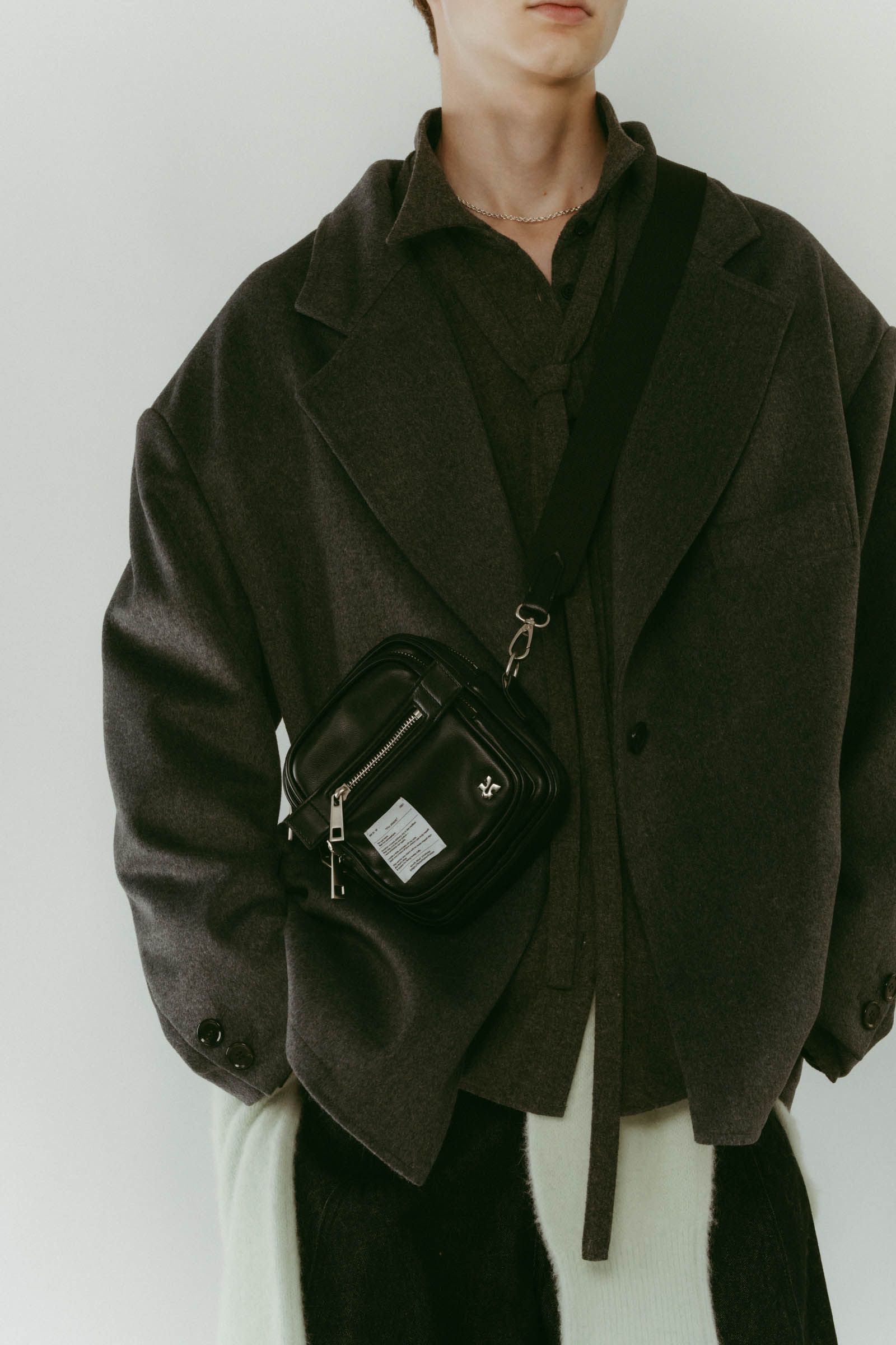 muffler overlay jacket(unisex) / マフラー オーバージャケット (グレー) / 25AW