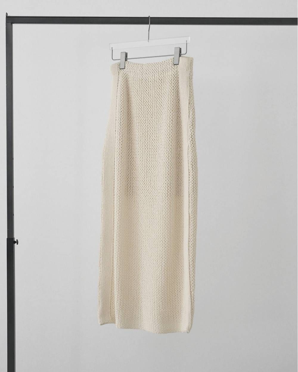クロシェニットスカート (アイボリー) Crochet Knit Skirt (Ivory) / 26SS