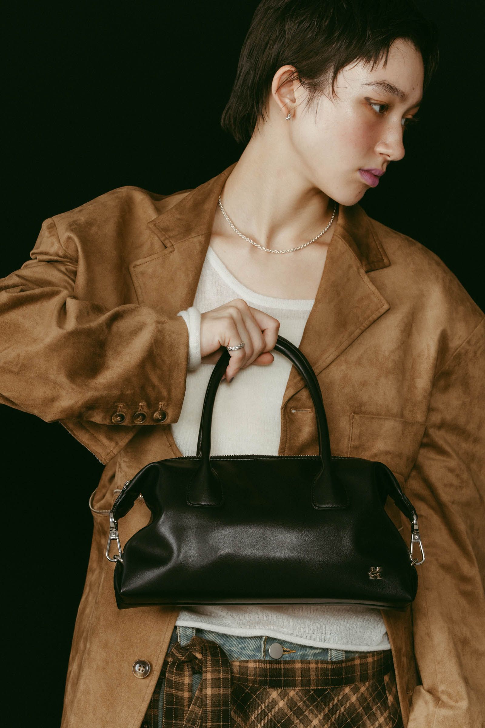 side hook boston bag / サイドフック ボストンバッグ (ブラック) / 25AW