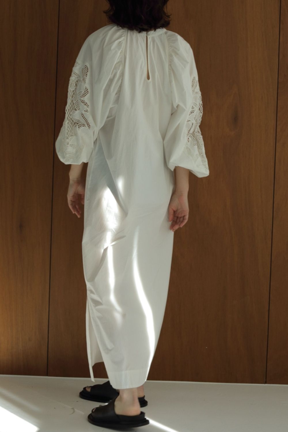 Cutwork Embroidery Dress / カットワーク エンブロイダリードレス (ホワイト)