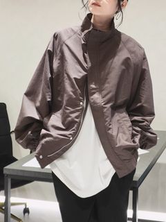 Standcollar Zip Blouson / スタンドカラー ジップブルゾン (ブラウン)