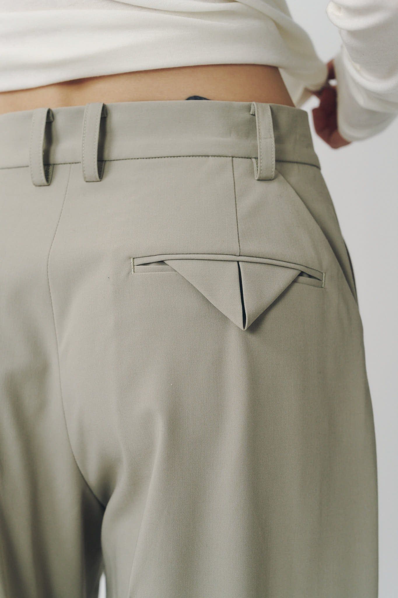 ダブルヘムトラウザー (サンドベージュ) double hem trousers(unisex) (Sand Beige) / 26AW