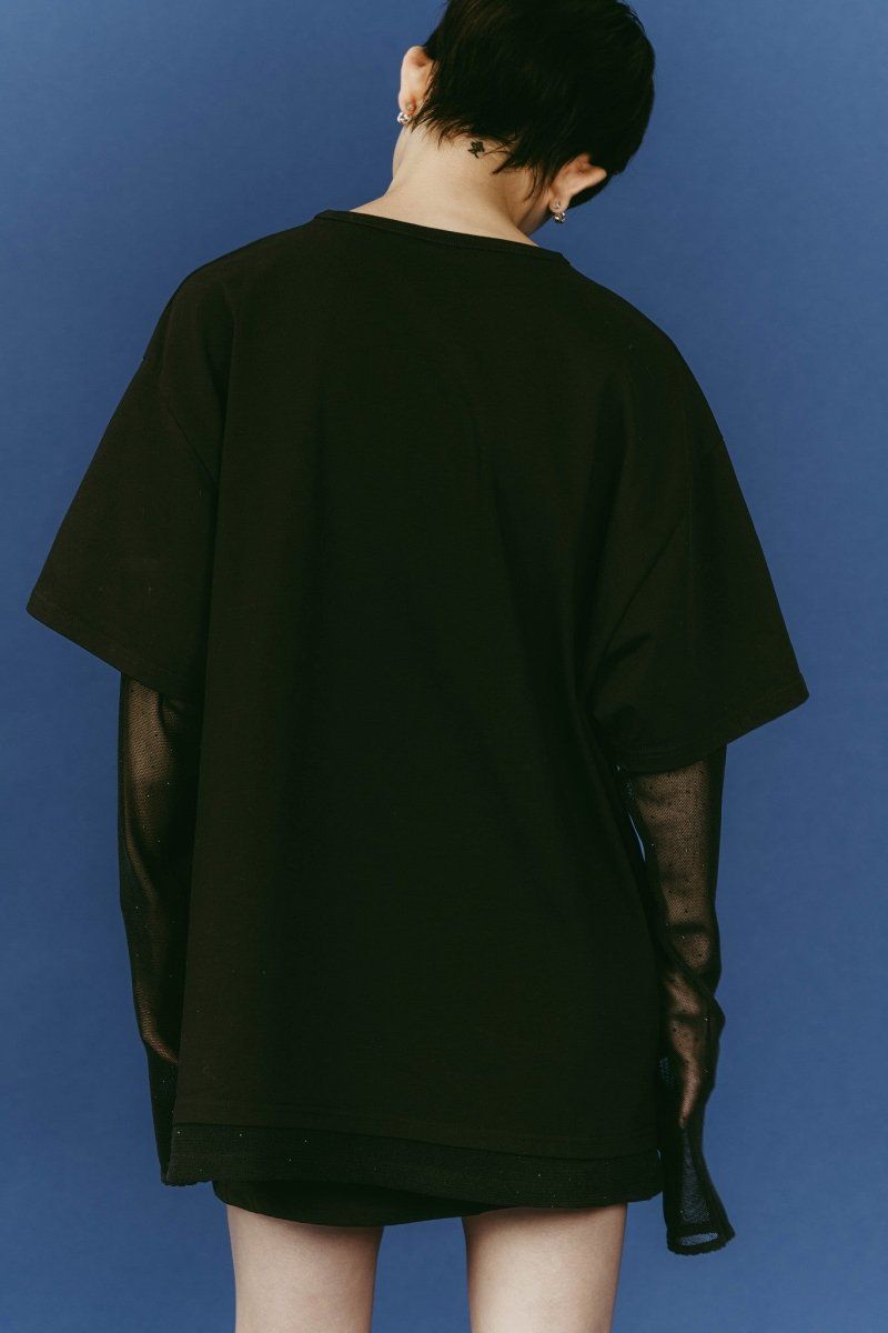 AI future layered t-shirt(unisex) (Black) / レイヤードTシャツ (ブラック) / 26SS