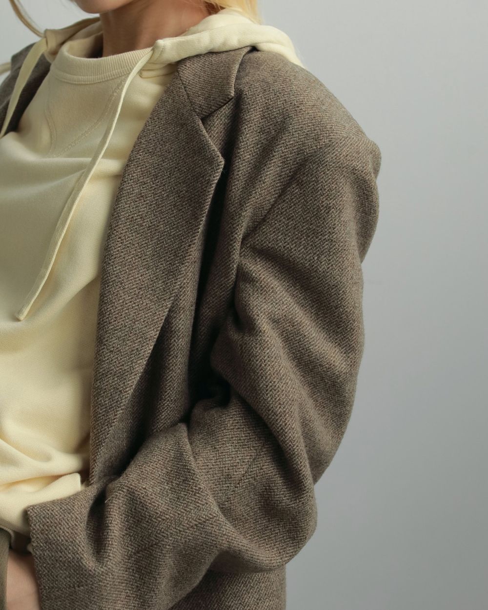 【25AW】Herringbone Wool Jacket / ヘリンボーン ウールジャケット (ベージュ)