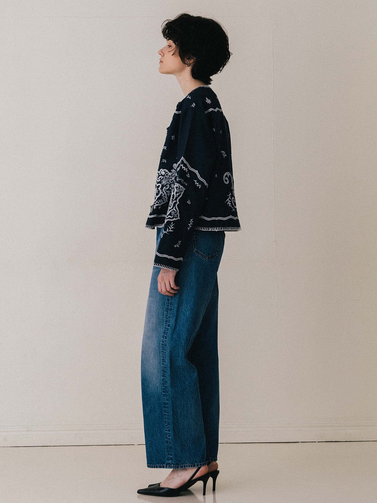 【25AW】VENEZIA LACE BLOUSE / ヴェネツィアレースブラウス (ネイビー)
