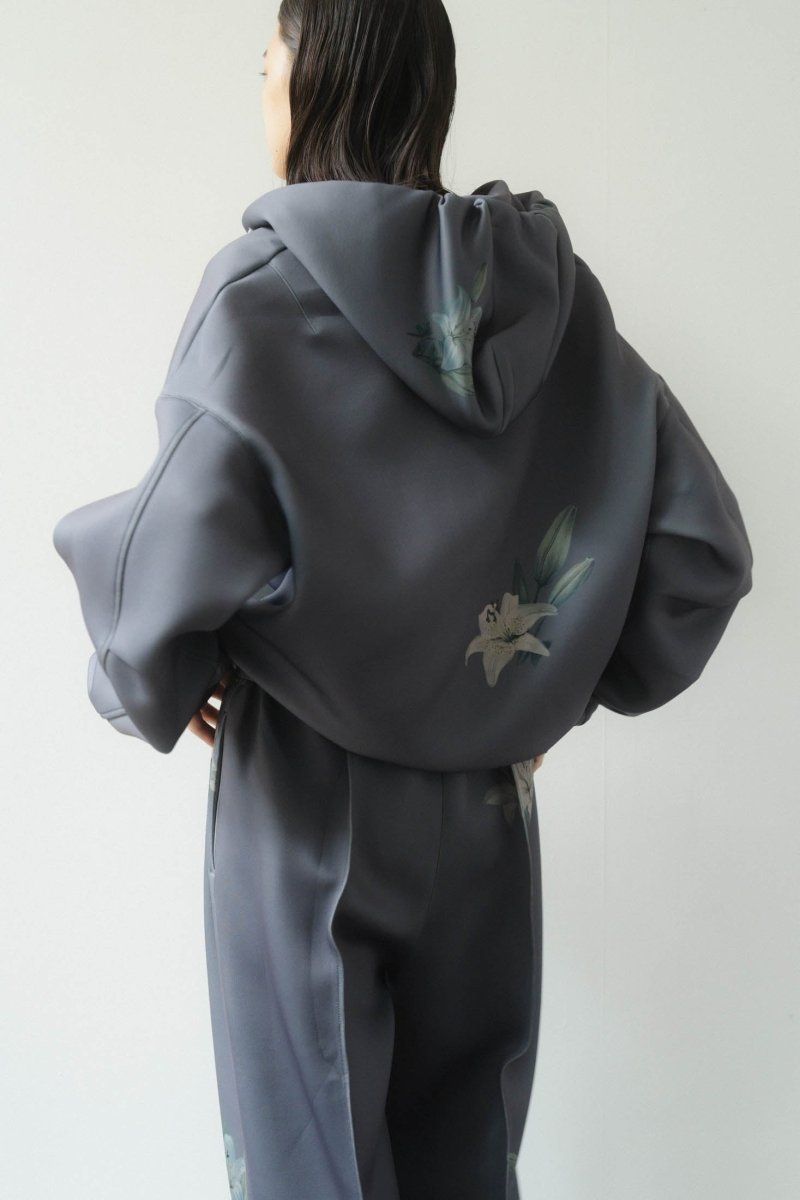 flower punch hoodie(unisex) / フラワー ポンチフーディ (グレー)