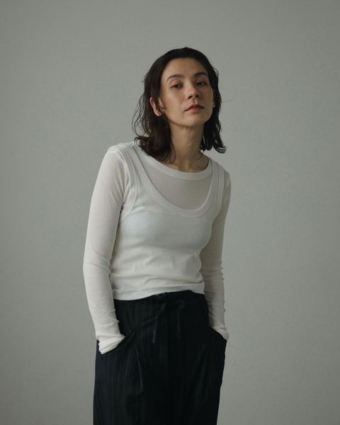 Layered Rib Tops / レイヤードリブトップス (アイボリー)