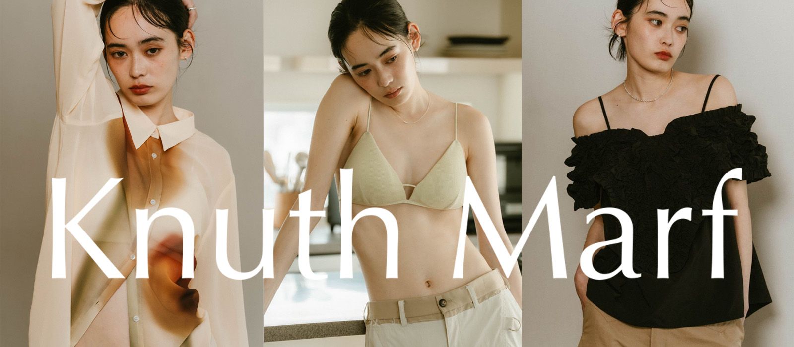 完売】knuth marf バックオープンシアードレス（KnuthMarf back