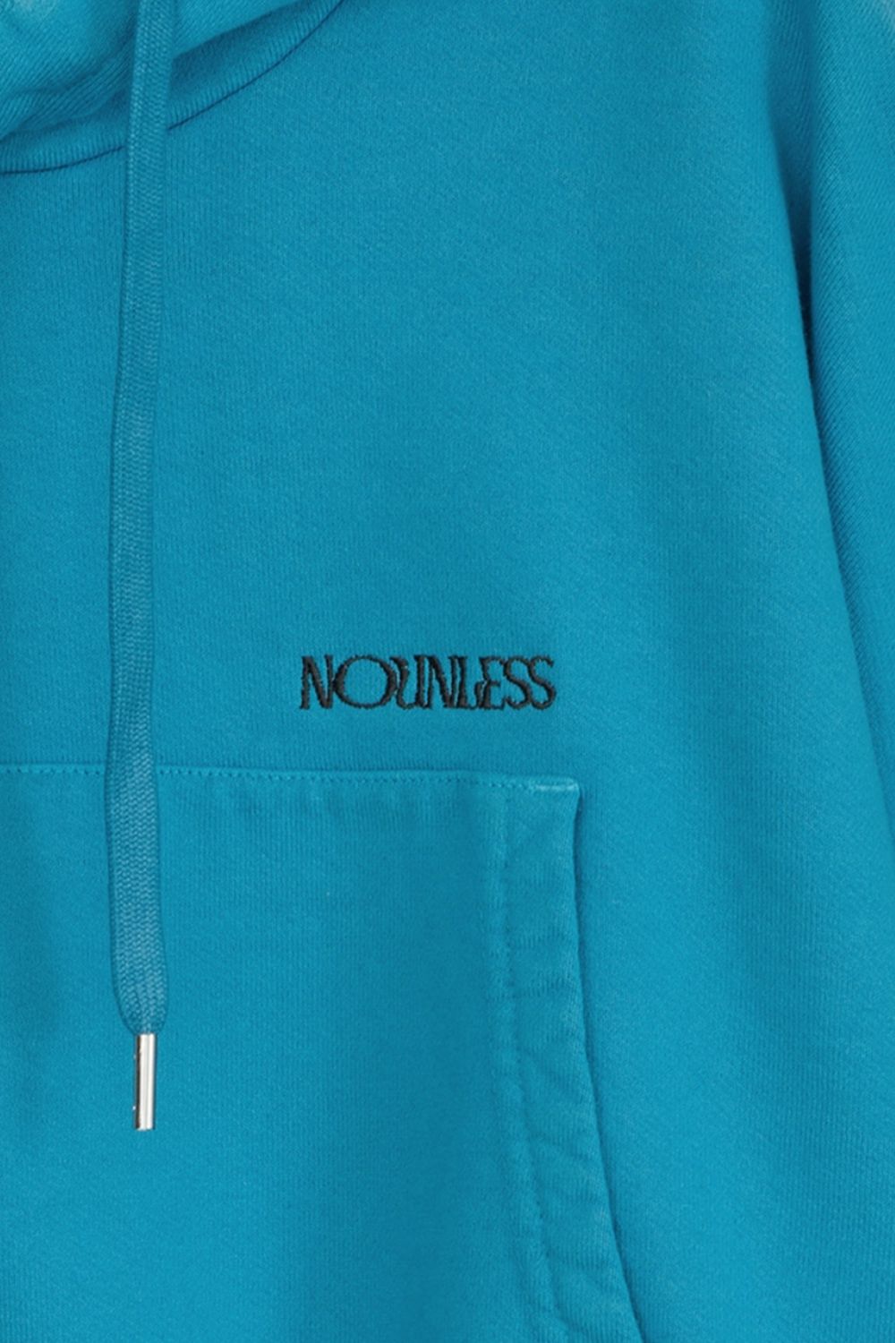 NOUNLESS SHORT HOODIE TOPS (BLUE) / ショートフーディトップス ブルー