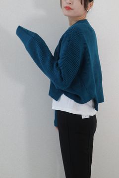 MOGOL SHORT KT TOP / モールショートニットトップス (ターコイズ)
