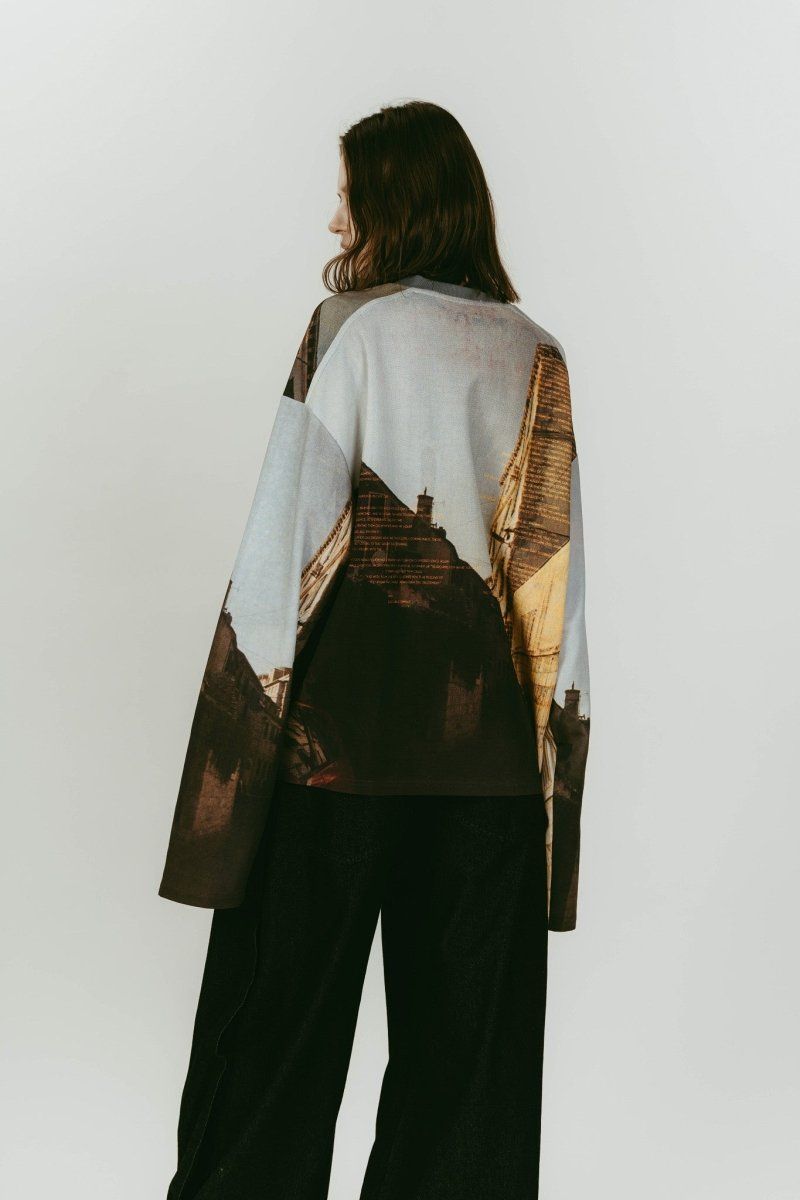 scenery print long sleeve tee (Croatia) / プリントロングスリーブTシャツ (クロアチア) / 26SS