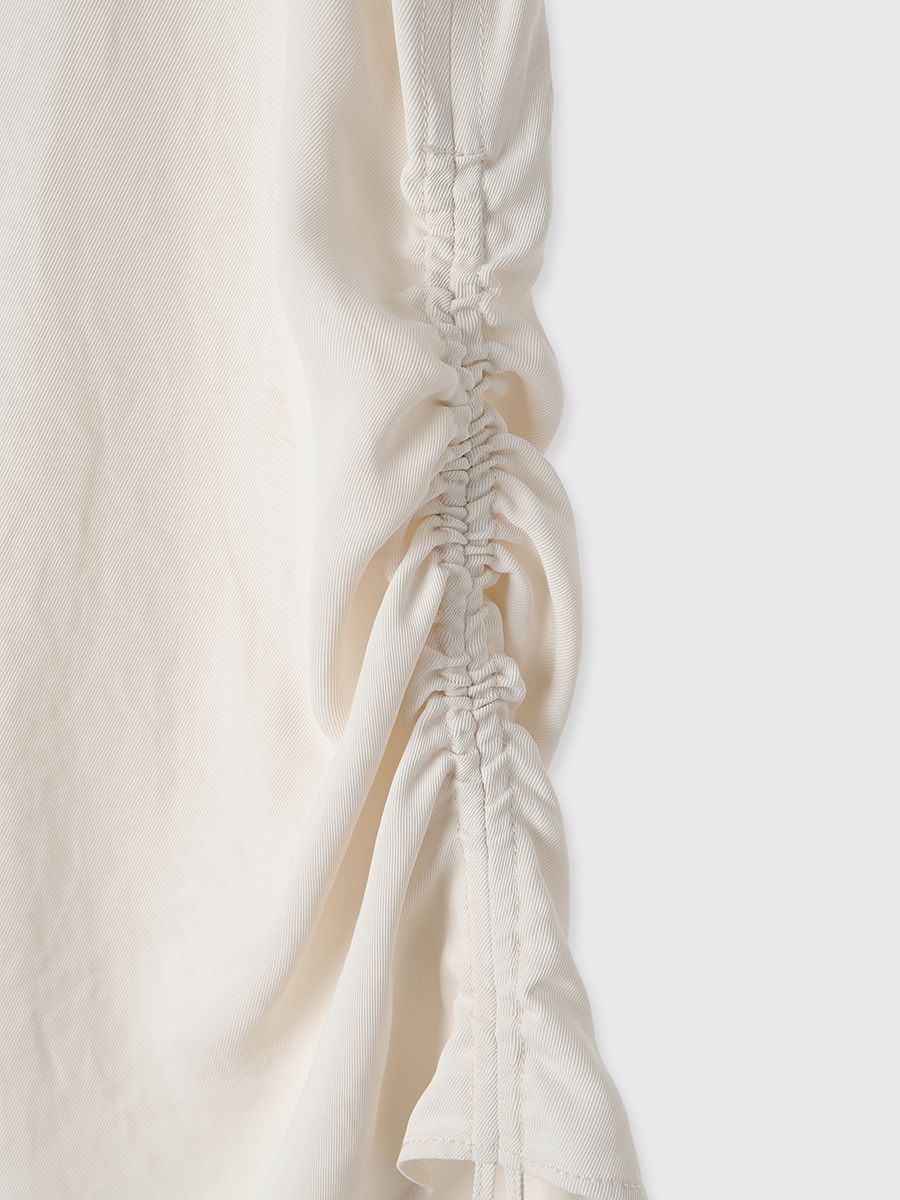 【25SS】ACETATE GATHER TANK / アセテートギャザータンクトップ (アイボリー)