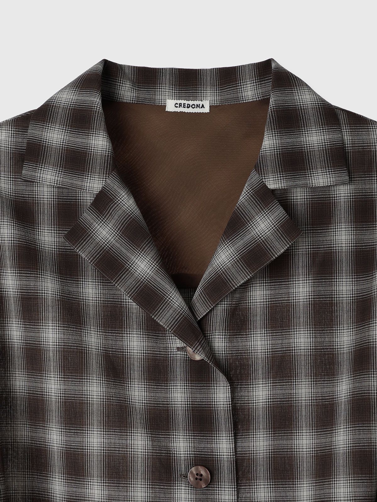 CREDONA チェックシャツ CREDONA ブラウス シャツ ROME CHECK SHIRTS/ローマチェック