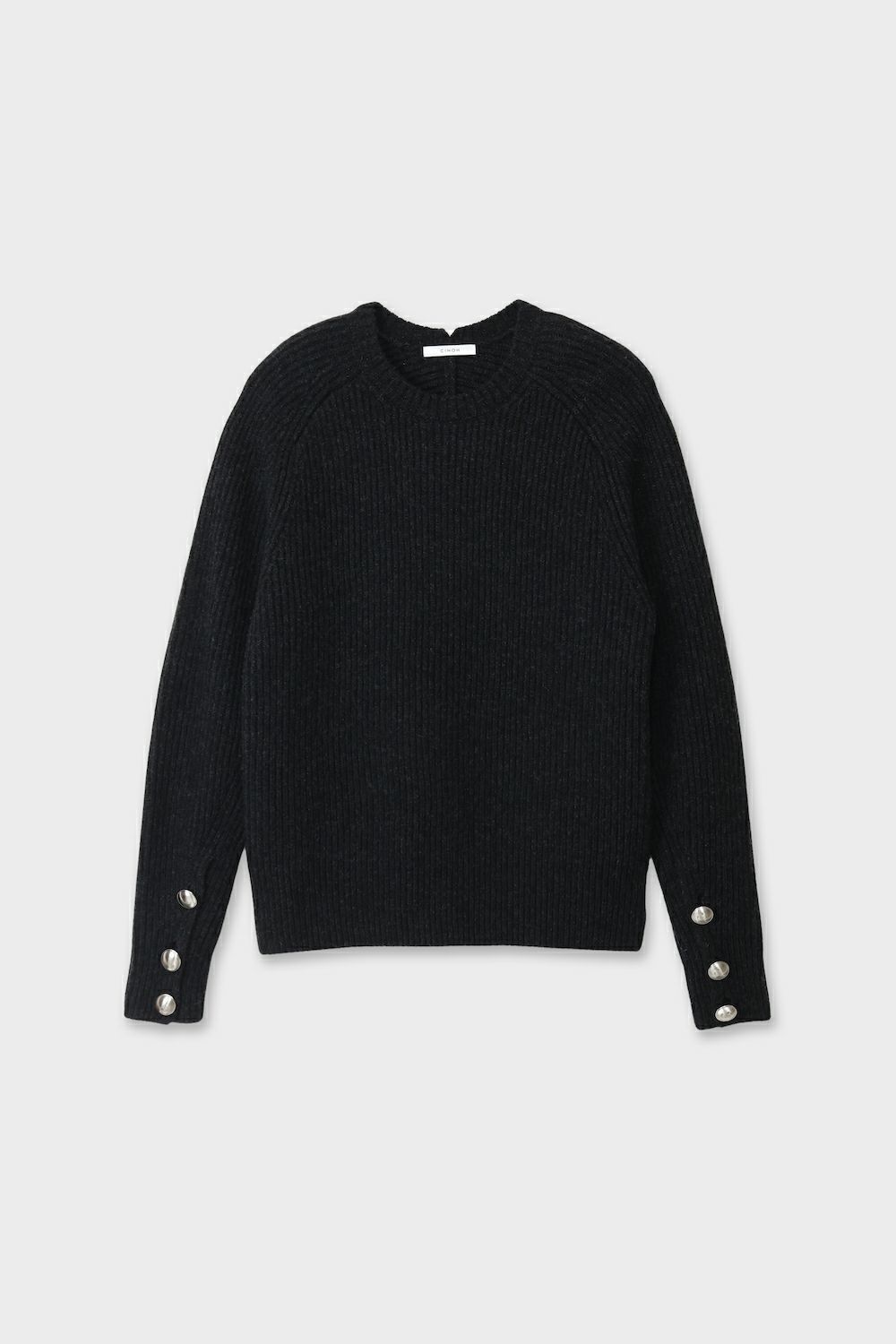 【25AW】RAGLAN CREWNECK KNIT / ラグランクルーネックニット (チャコールグレー)