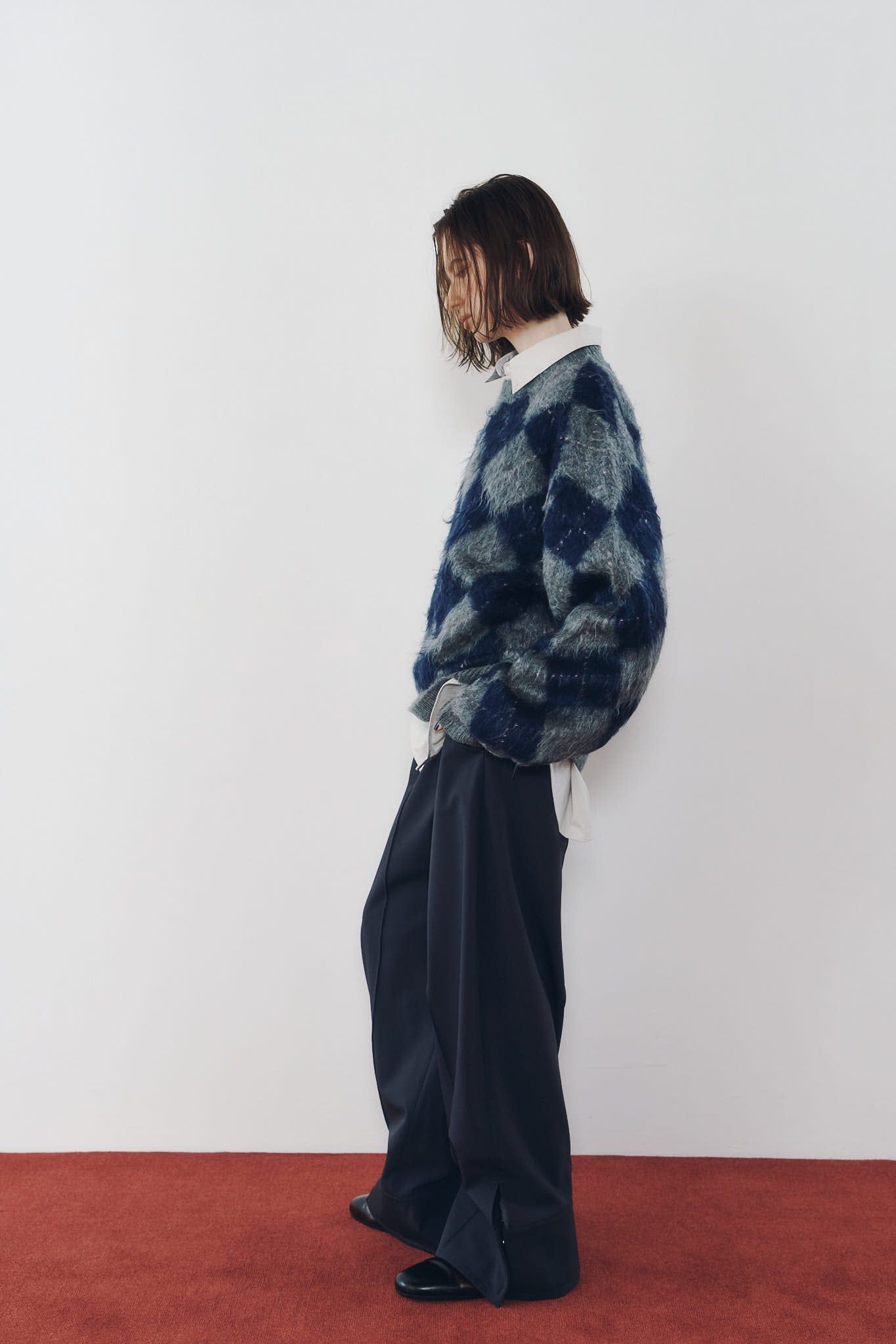 アーガイルニット (ネイビー) argyle knit(unisex) (Navy) / 26AW