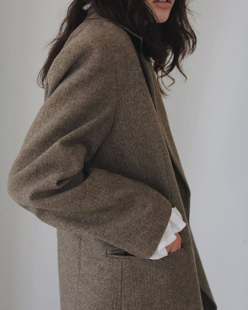 ヘリンボーン ウール ジャケット (ベージュ) Herringbone Wool Jacket (Beige) /  26AW
