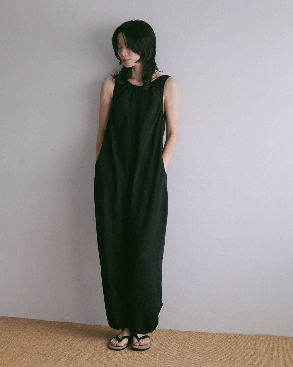 バイカラー トングサンダル (ブラック) Bicolor Tongs Sandals (Black) / 27SS
