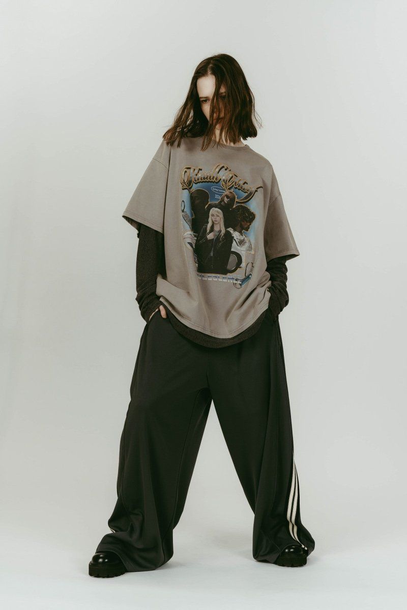 AI future layered t-shirt(unisex) (Gray) / レイヤードTシャツ (グレー) / 26SS