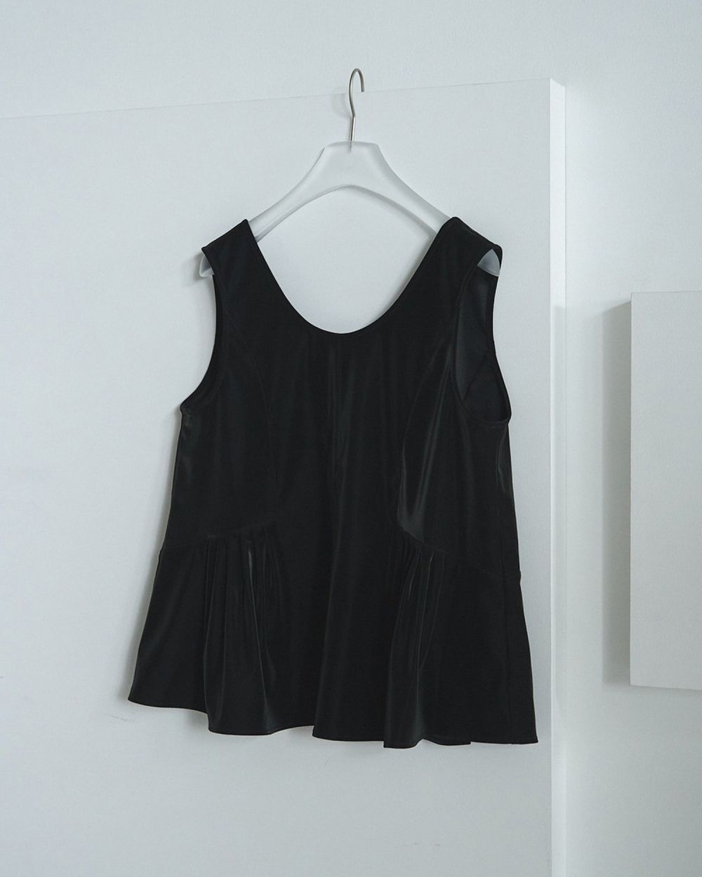 Uneck Peplum Tops / Uネック ペプラムトップス (ブラック)