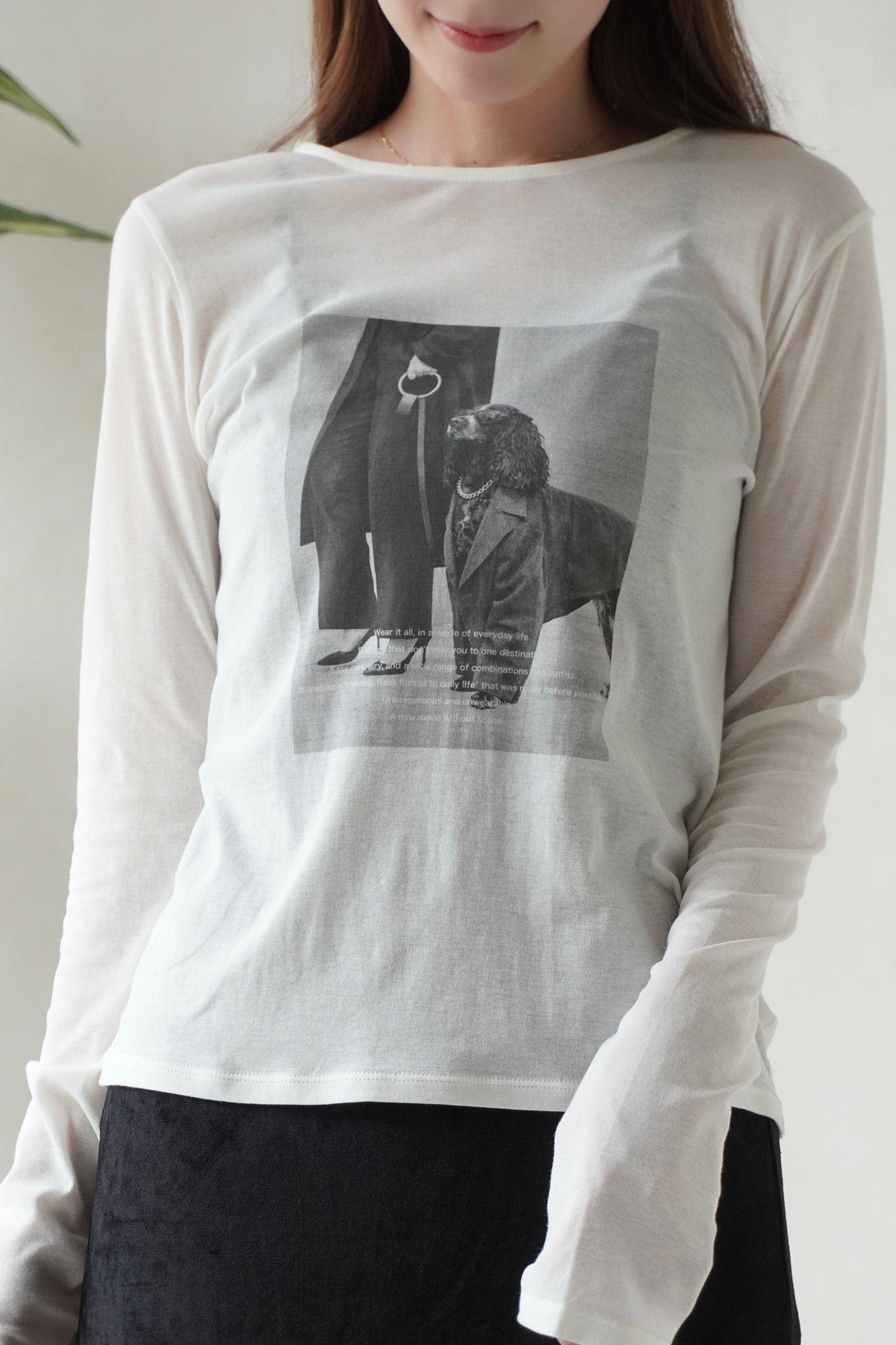 シアーフォトコンパクトロンT (ホワイト) Sheer Photo Compact Long-Sleeve Tee (White) / 26AW