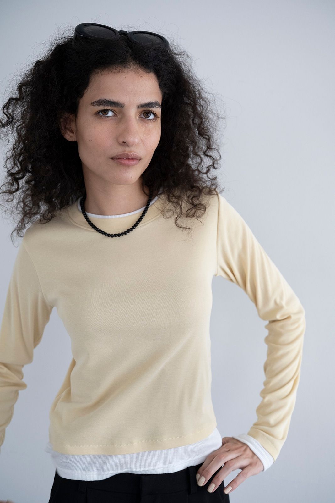 Layered Like Tops (Lemon) / レイヤードライクカットソートップス (レモン) / 26SS