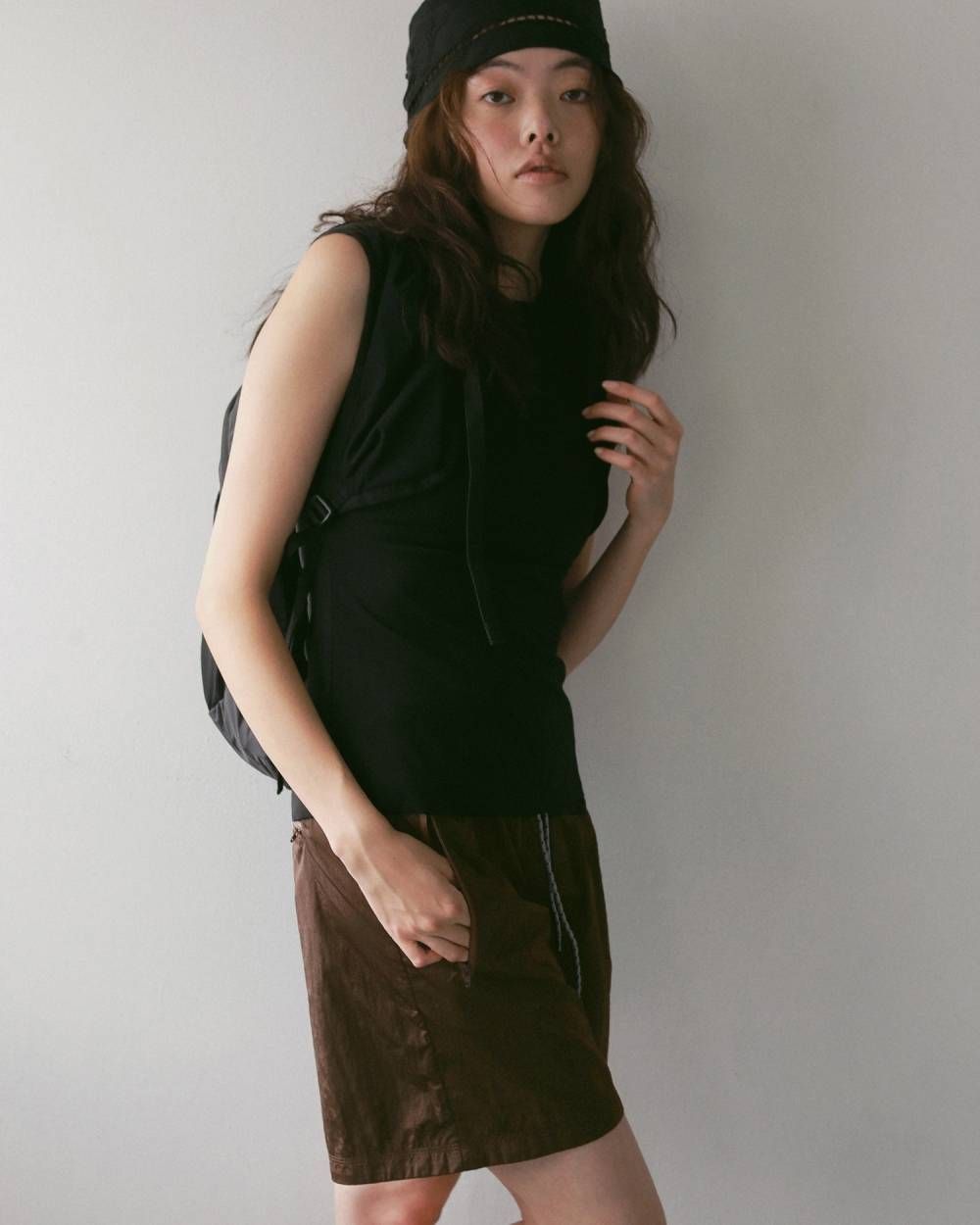 ナイロンハーフパンツ (ブラウン) Nylon Half Pants (Brown) / 27SS