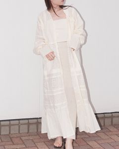 ティアードワンピース (ナチュラル) pieced cotton lace tiered volume OP (Natural) /  26SS
