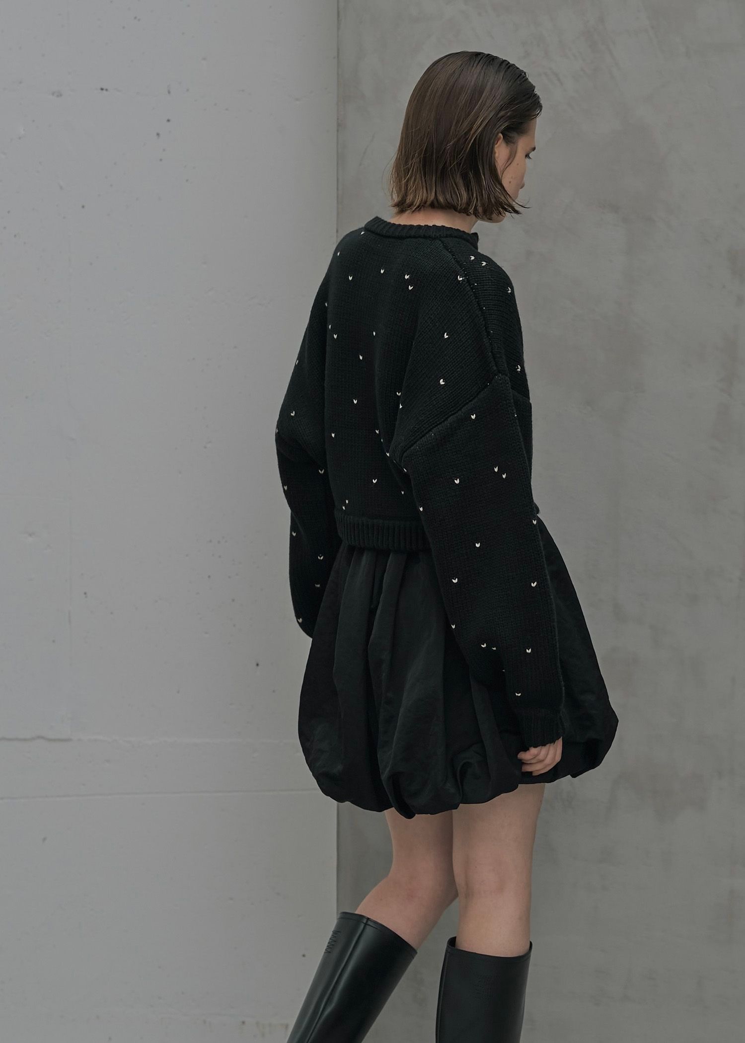 volume tuck balloon S/PT / ボリュームタックバルーン ショートパンツ (ブラック) / 25AW /